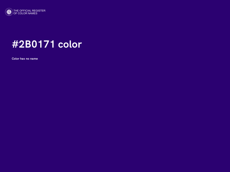 #2B0171 color image