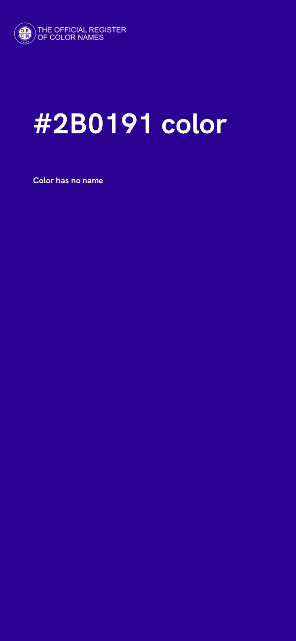 #2B0191 color image