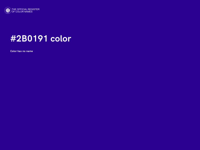 #2B0191 color image