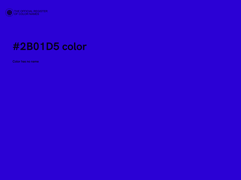 #2B01D5 color image