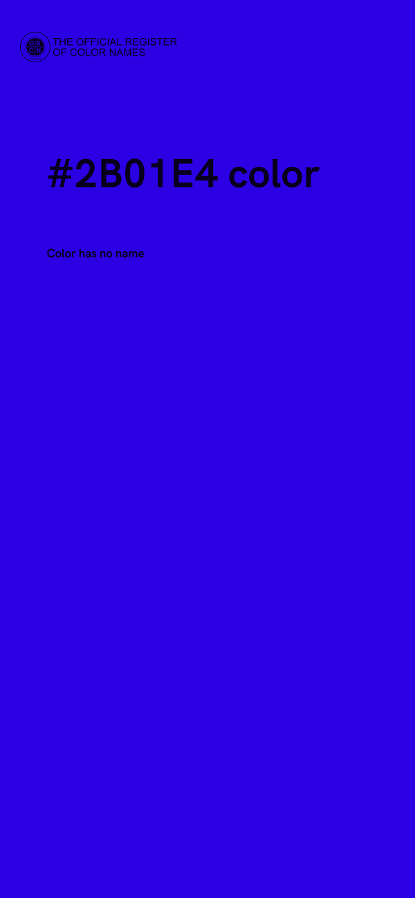 #2B01E4 color image