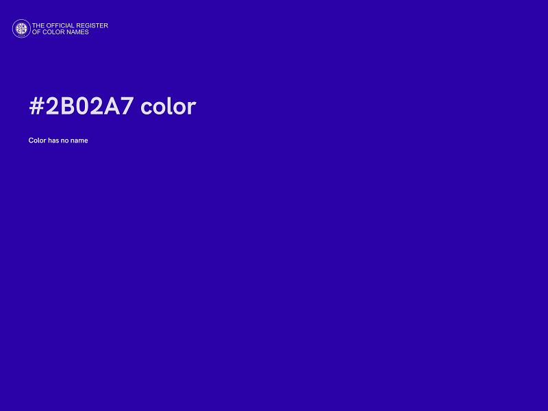 #2B02A7 color image