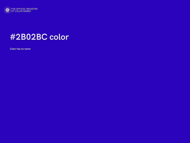 #2B02BC color image