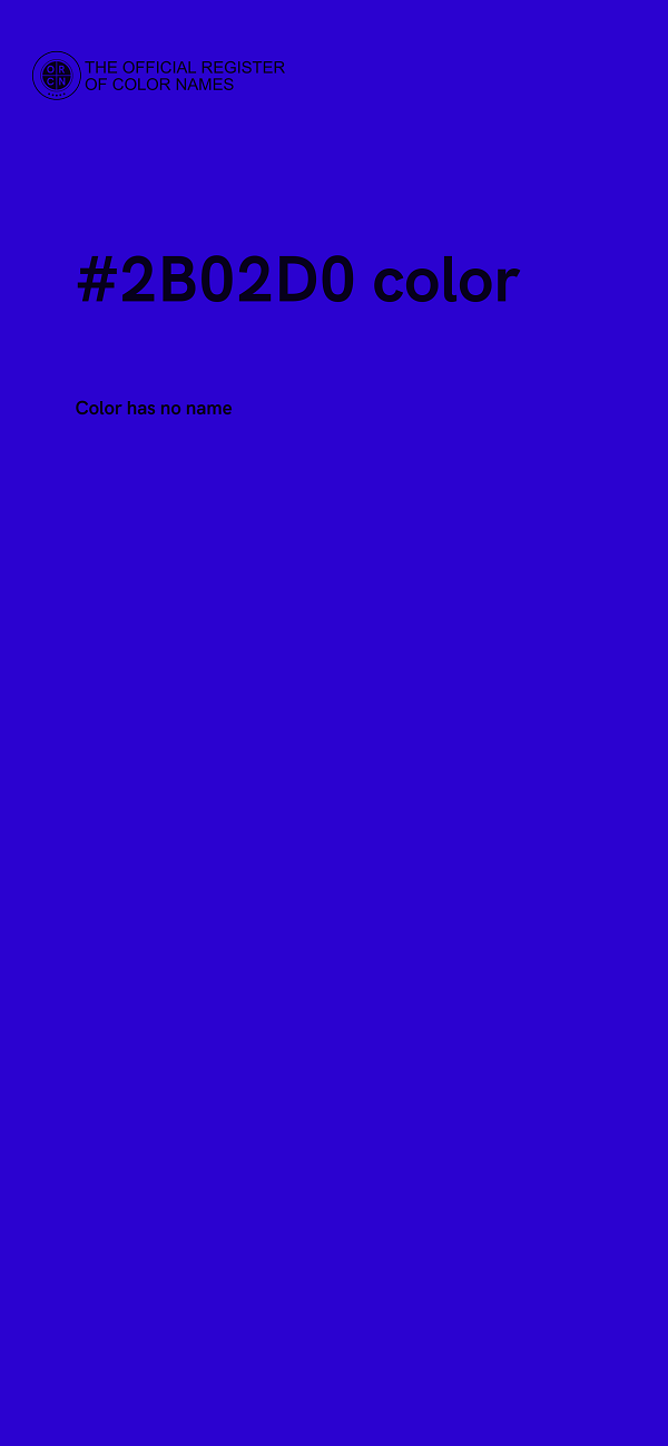 #2B02D0 color image