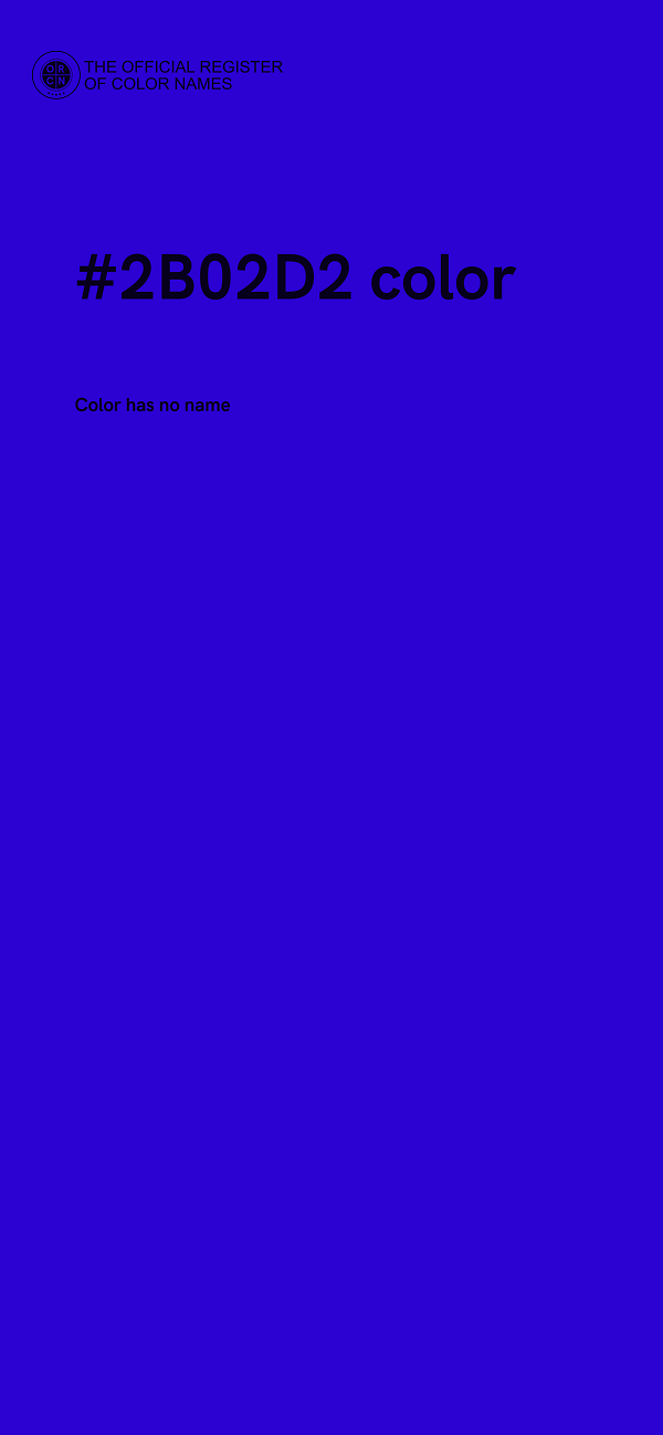 #2B02D2 color image