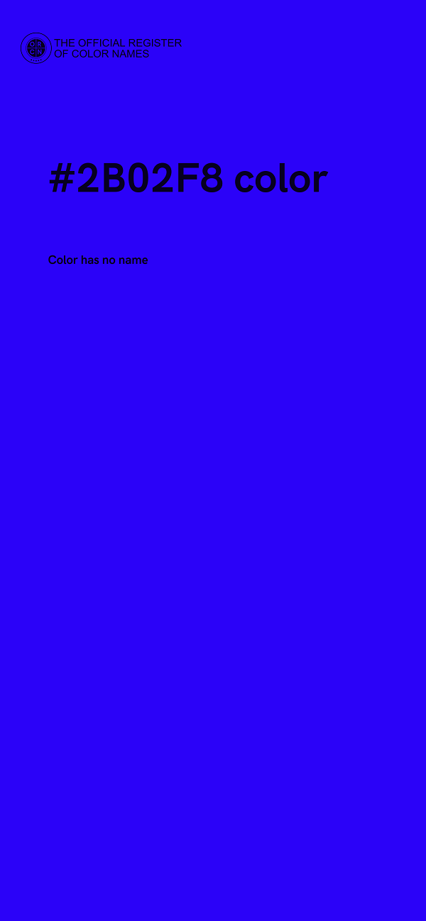 #2B02F8 color image