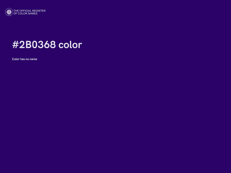 #2B0368 color image