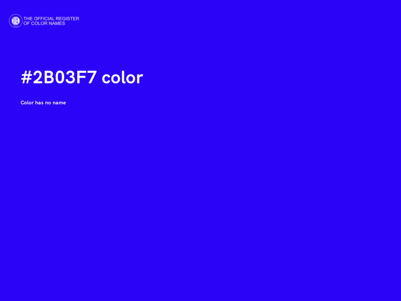 #2B03F7 color image
