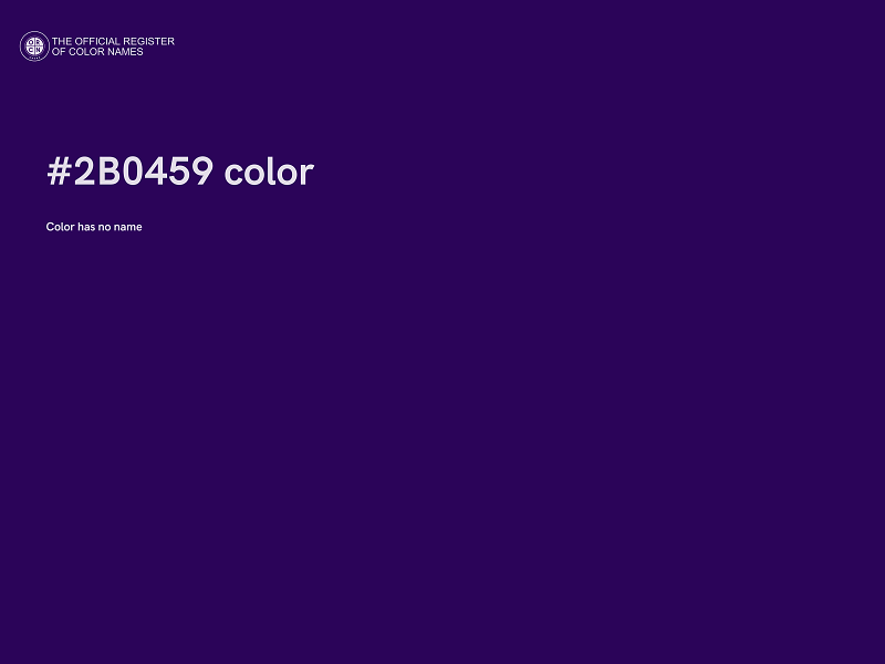 #2B0459 color image
