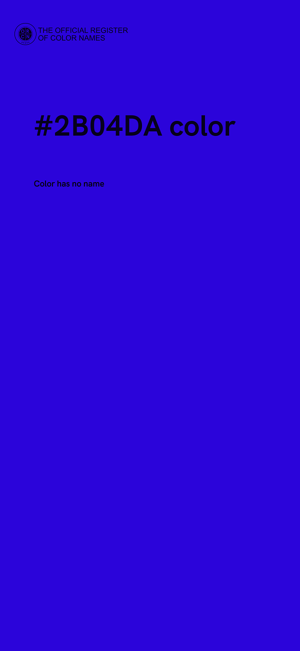 #2B04DA color image