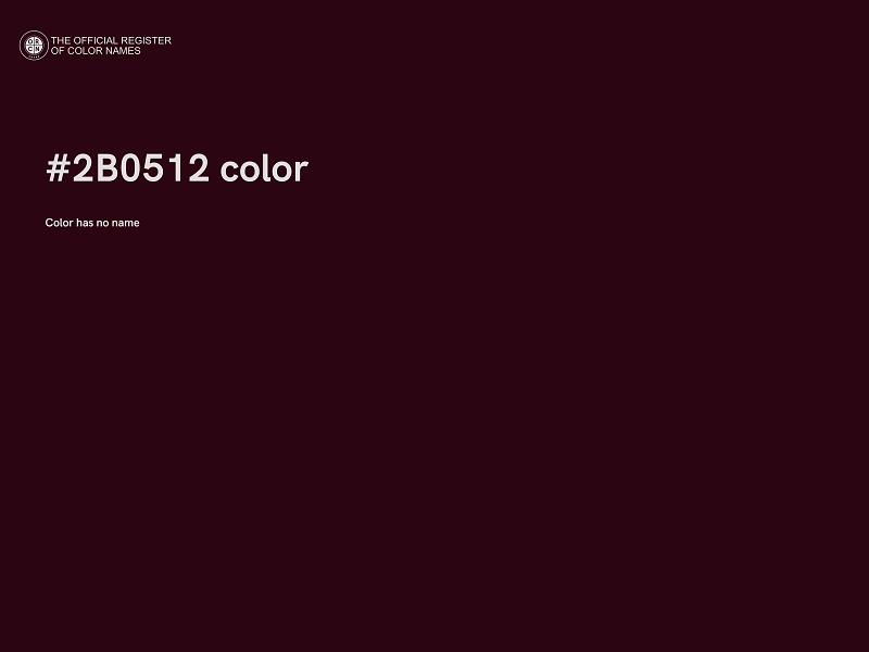 #2B0512 color image