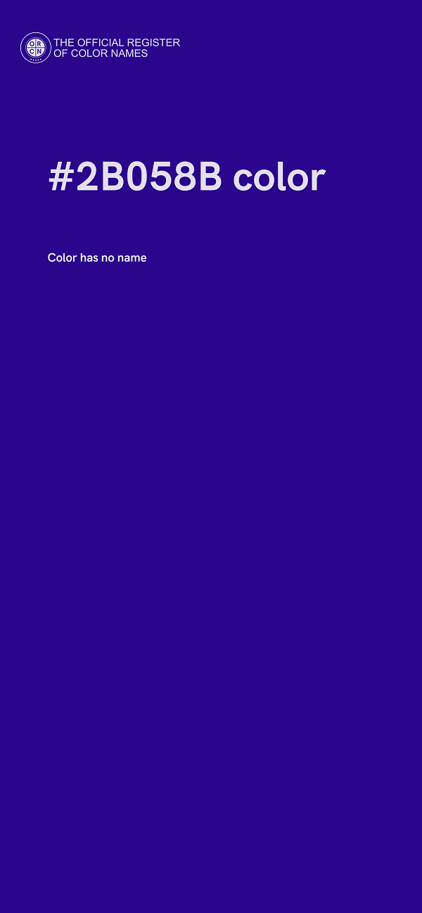 #2B058B color image