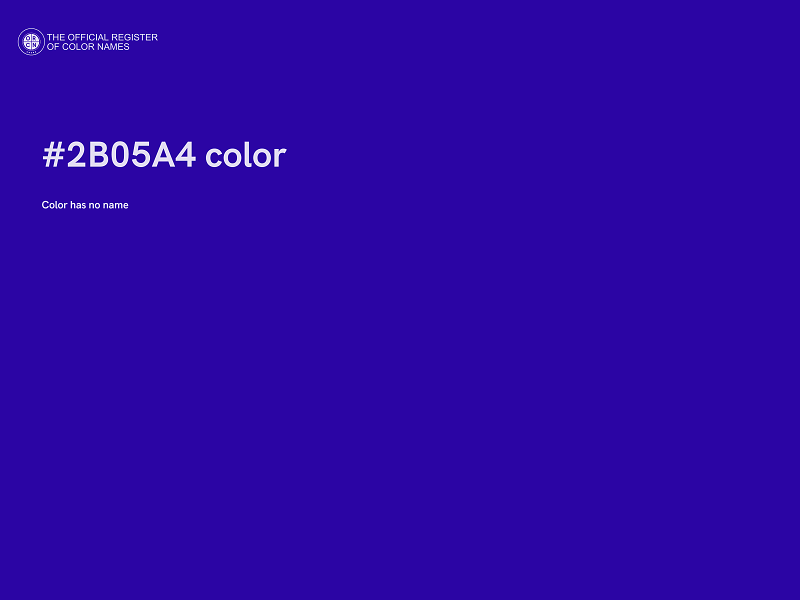 #2B05A4 color image