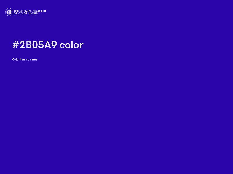 #2B05A9 color image