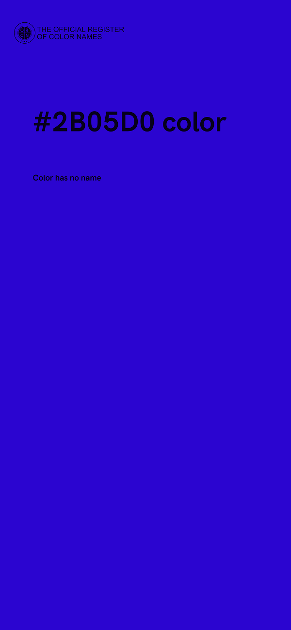 #2B05D0 color image