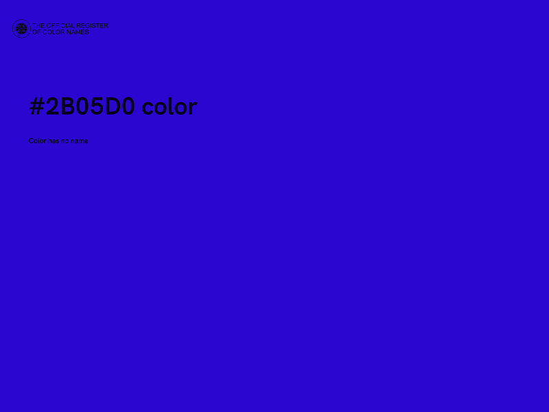 #2B05D0 color image