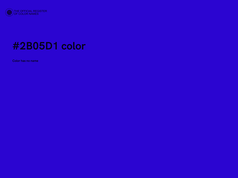 #2B05D1 color image