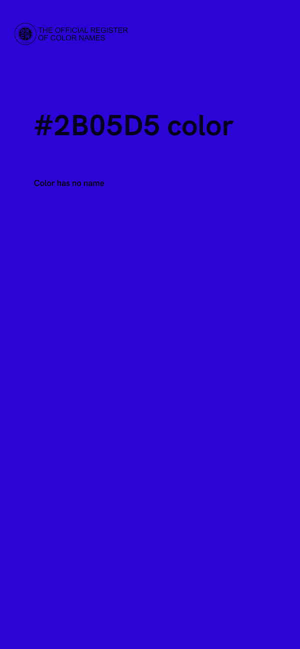 #2B05D5 color image