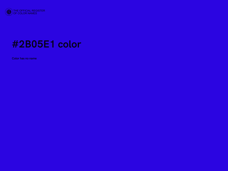 #2B05E1 color image