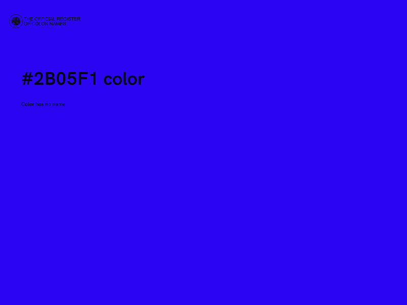 #2B05F1 color image