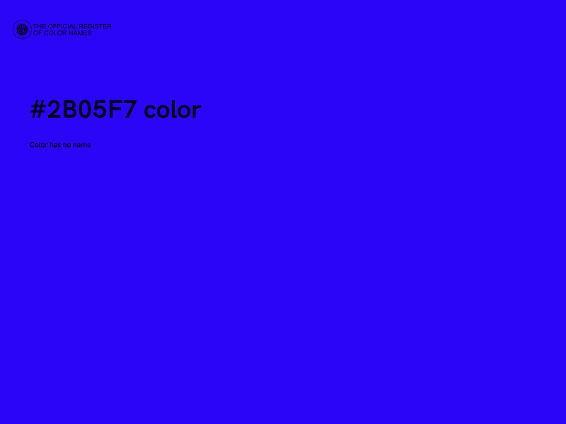 #2B05F7 color image