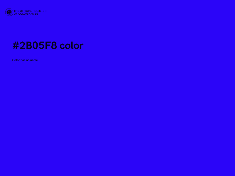 #2B05F8 color image