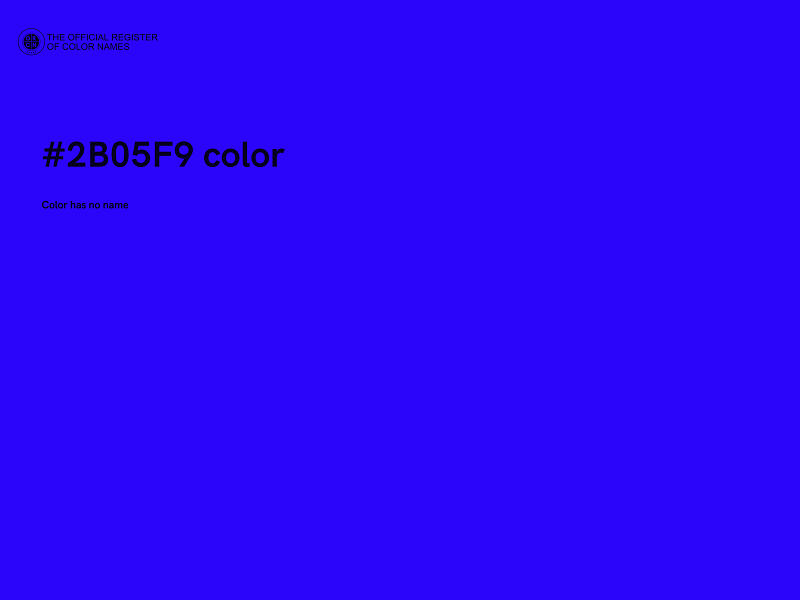 #2B05F9 color image