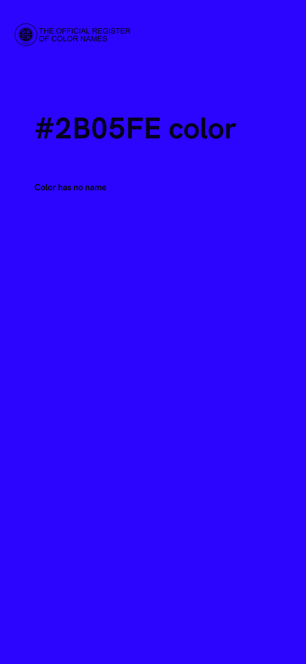 #2B05FE color image