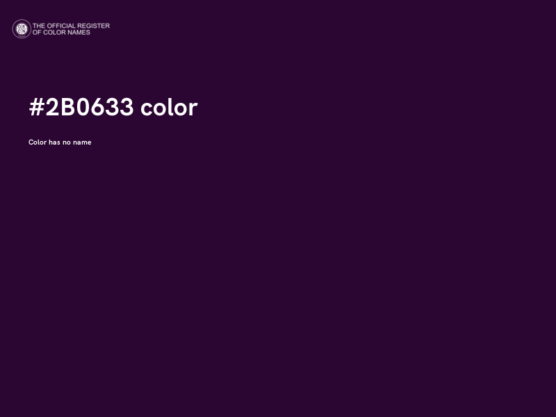 #2B0633 color image