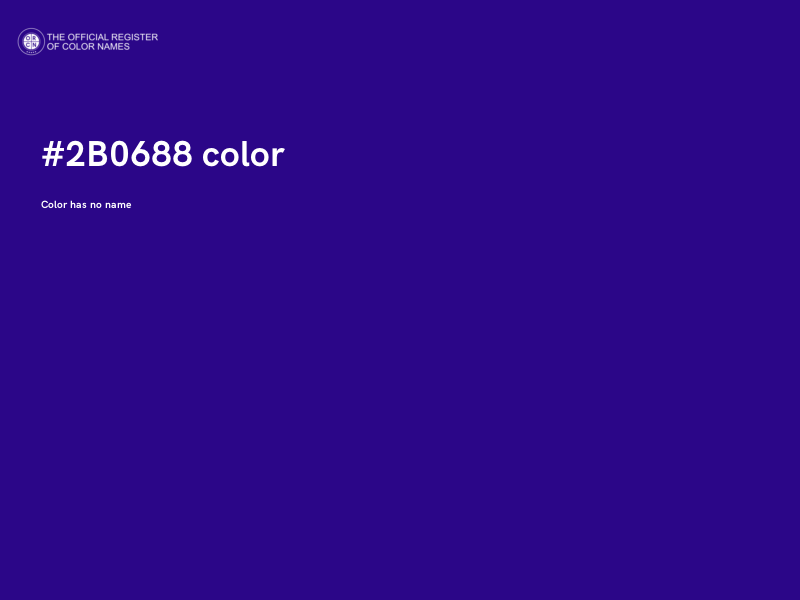 #2B0688 color image