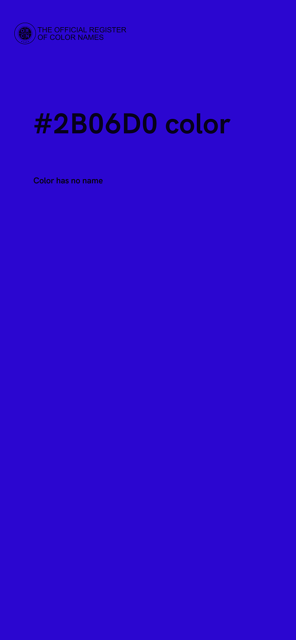 #2B06D0 color image