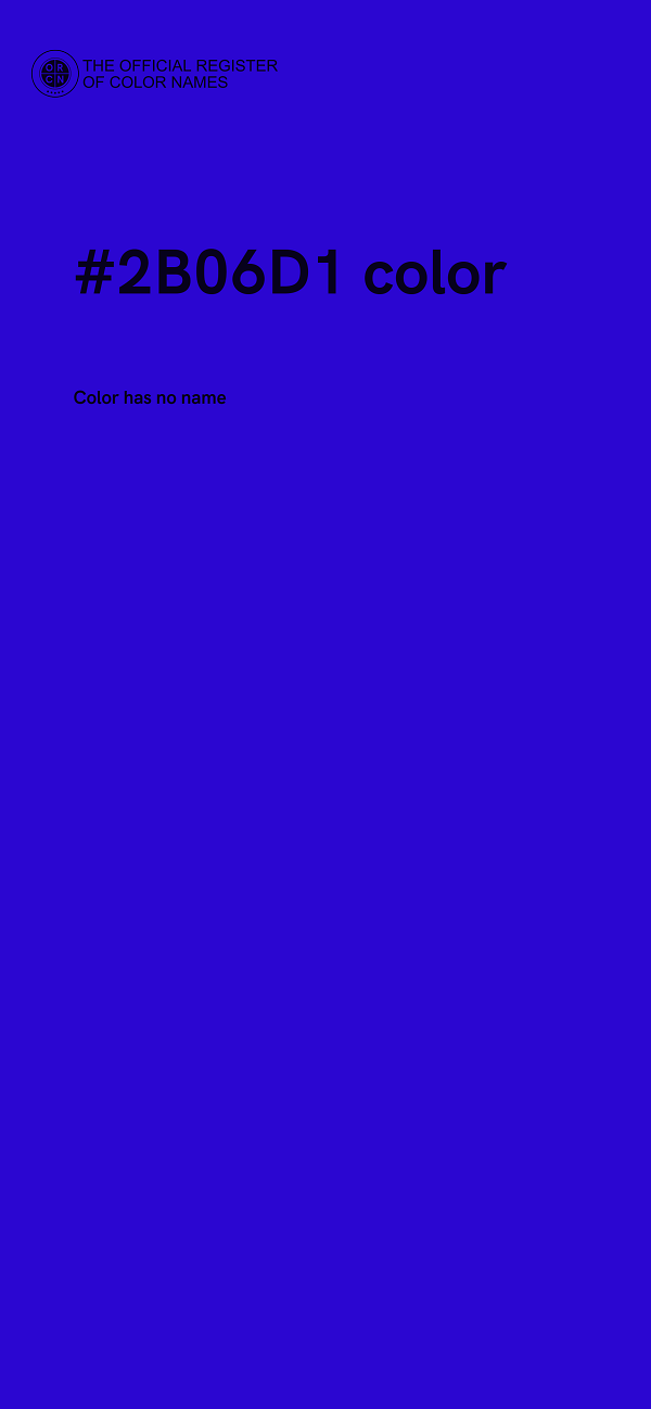 #2B06D1 color image