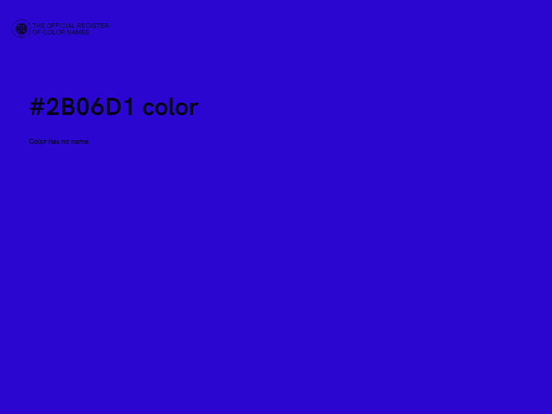 #2B06D1 color image
