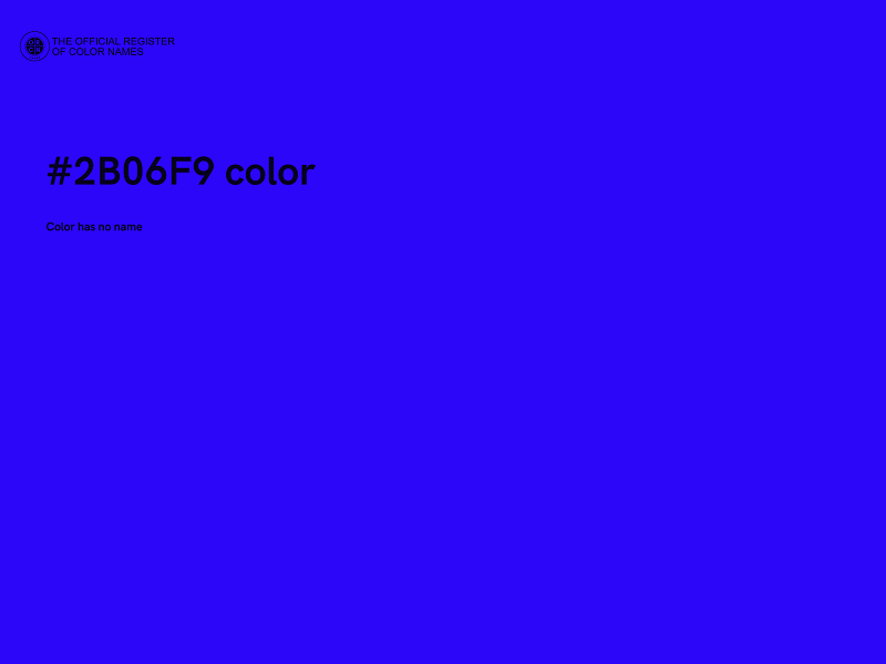 #2B06F9 color image