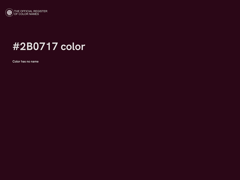 #2B0717 color image