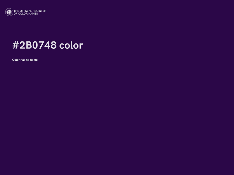 #2B0748 color image