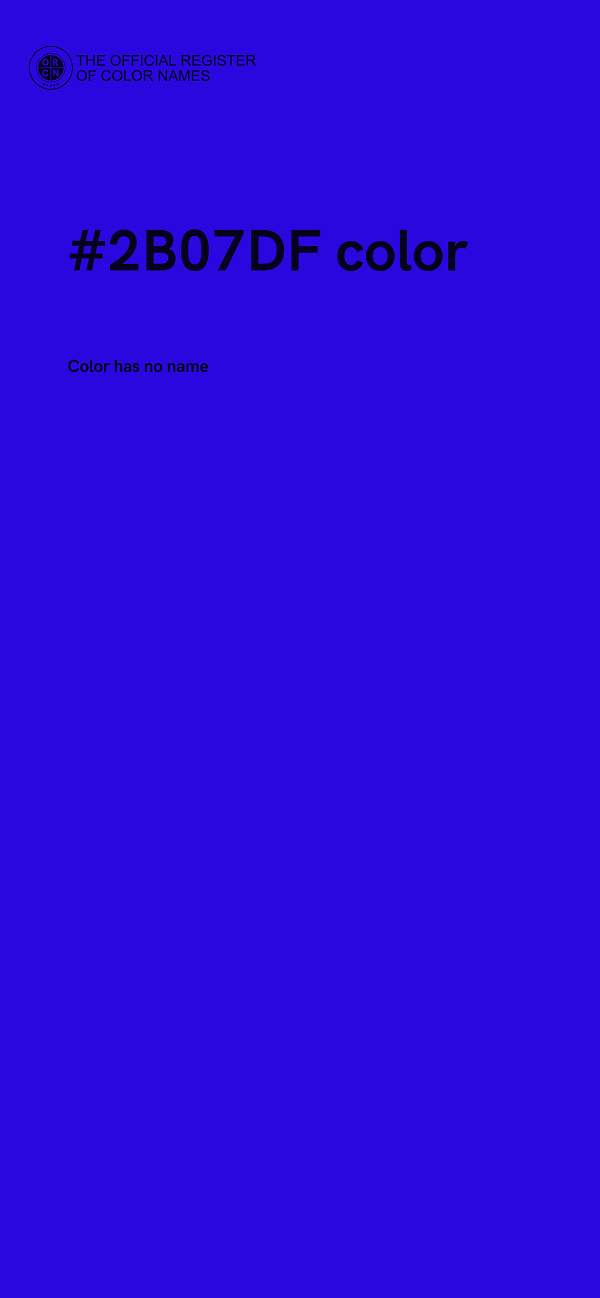 #2B07DF color image