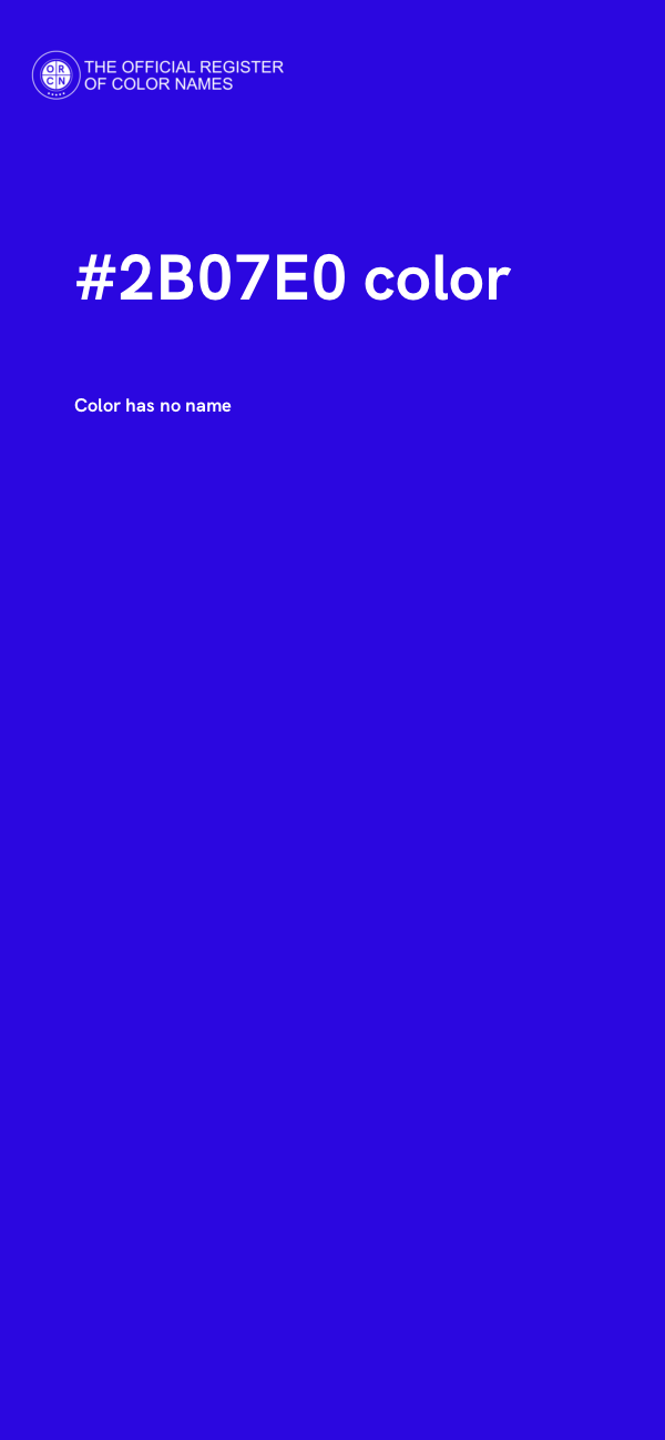 #2B07E0 color image