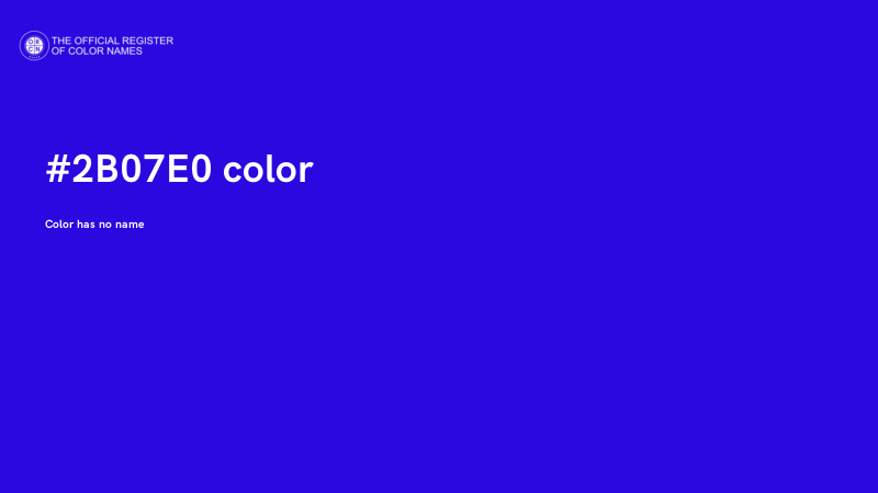 #2B07E0 color image