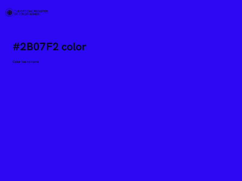 #2B07F2 color image