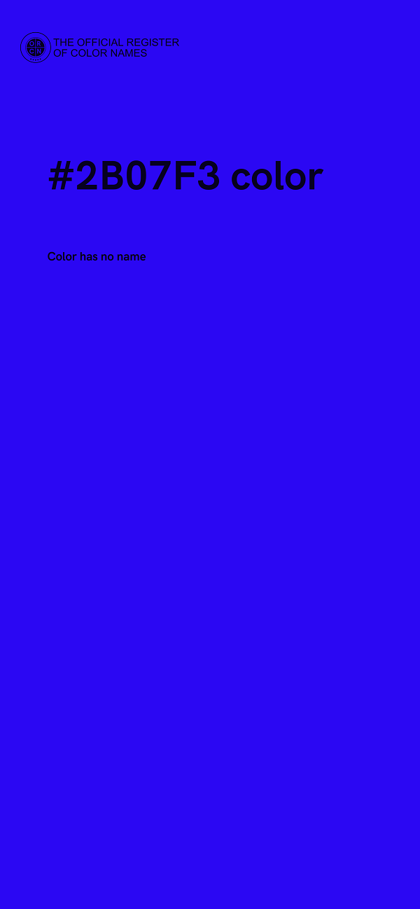 #2B07F3 color image