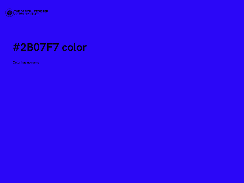 #2B07F7 color image