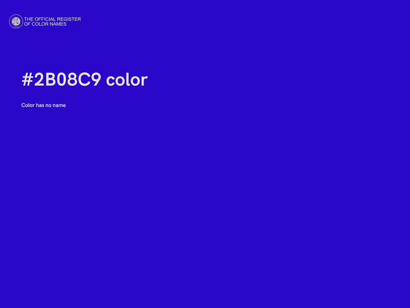 #2B08C9 color image