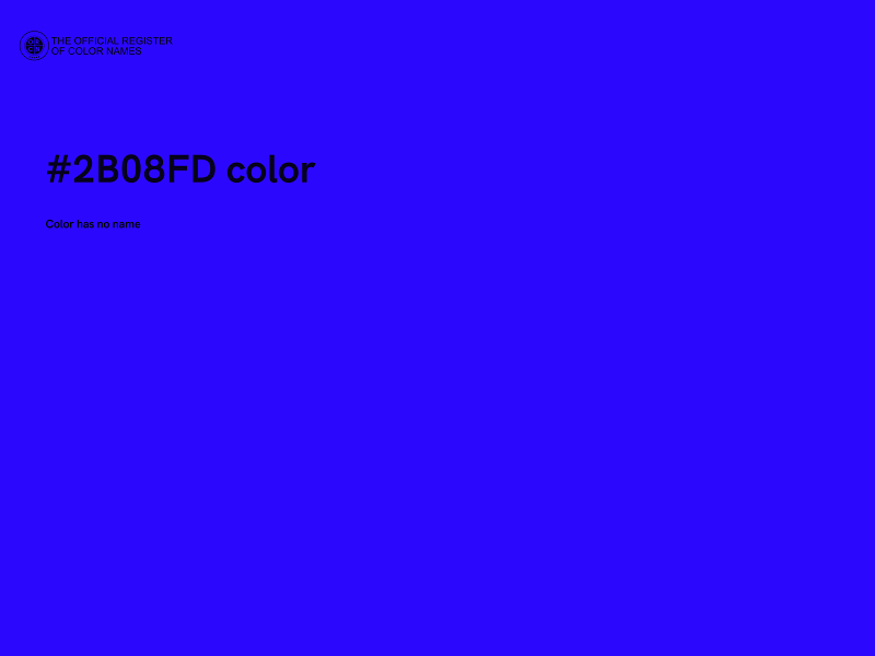 #2B08FD color image