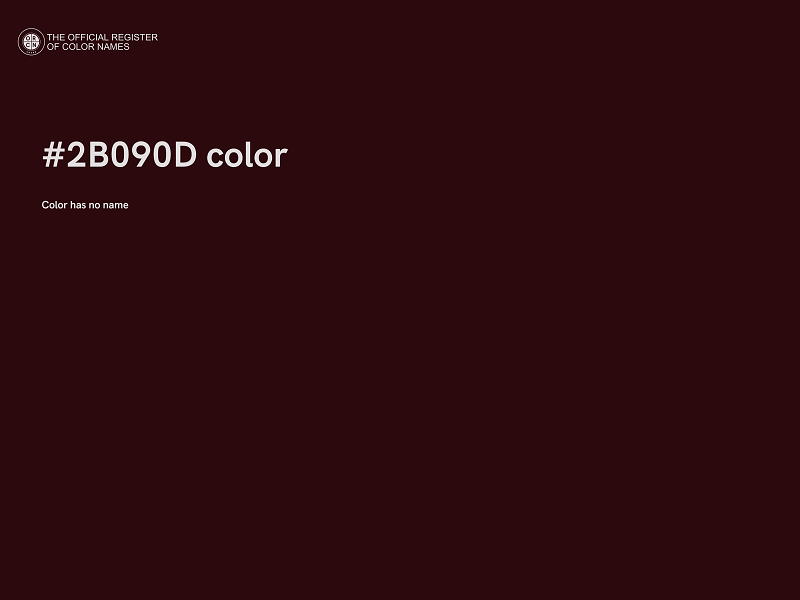 #2B090D color image