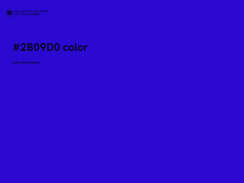 #2B09D0 color image