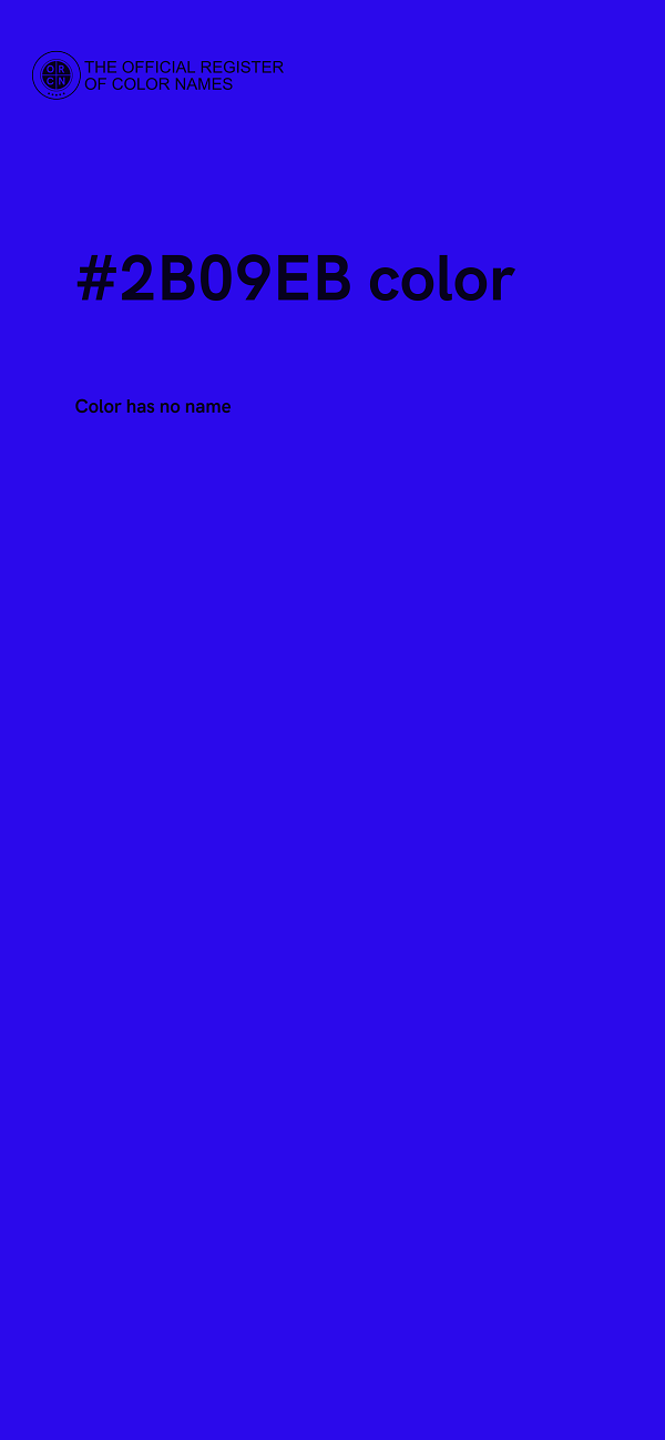 #2B09EB color image