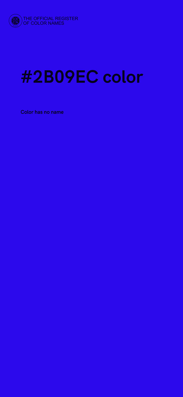 #2B09EC color image