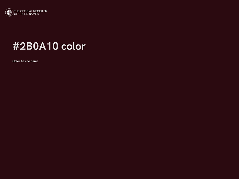 #2B0A10 color image