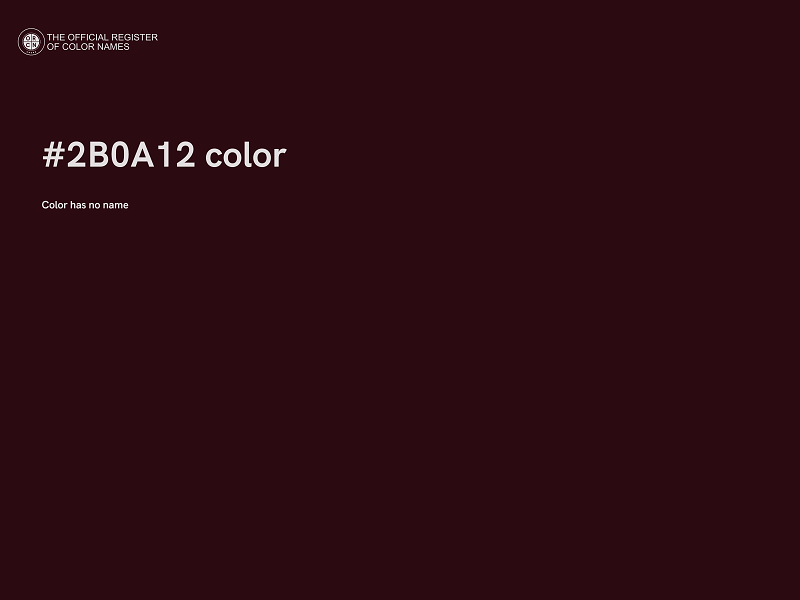 #2B0A12 color image